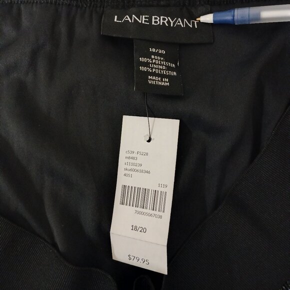 NWT Lane Bryant Metallic Silver Elastic Waistband Micro Pleated Skirt  sz18/20 - Picture 5 of 5